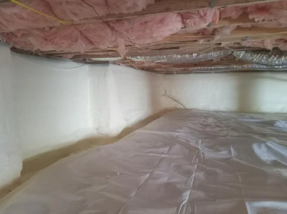 Crawl space encapsulation with closed-cell spray foam for Attic Insulation in New Berlin